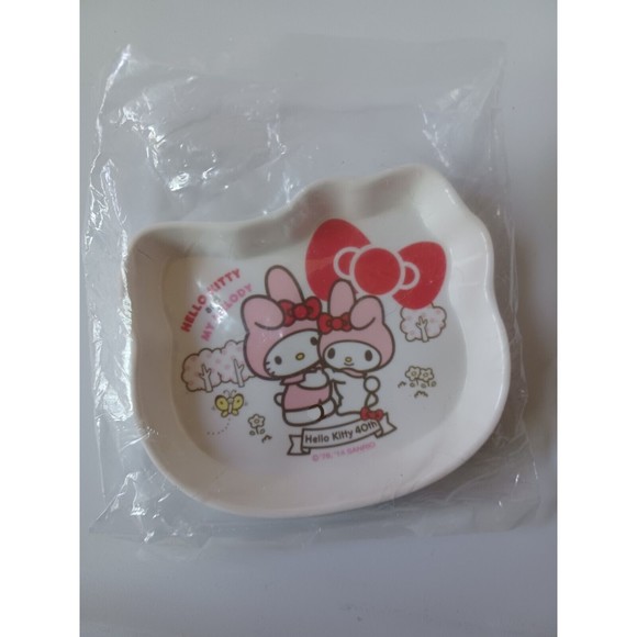 NEW Sanrio Hello Kitty 40th Anniversary KITTY AND My Melody Rare Plate Dish - Picture 11 of 12